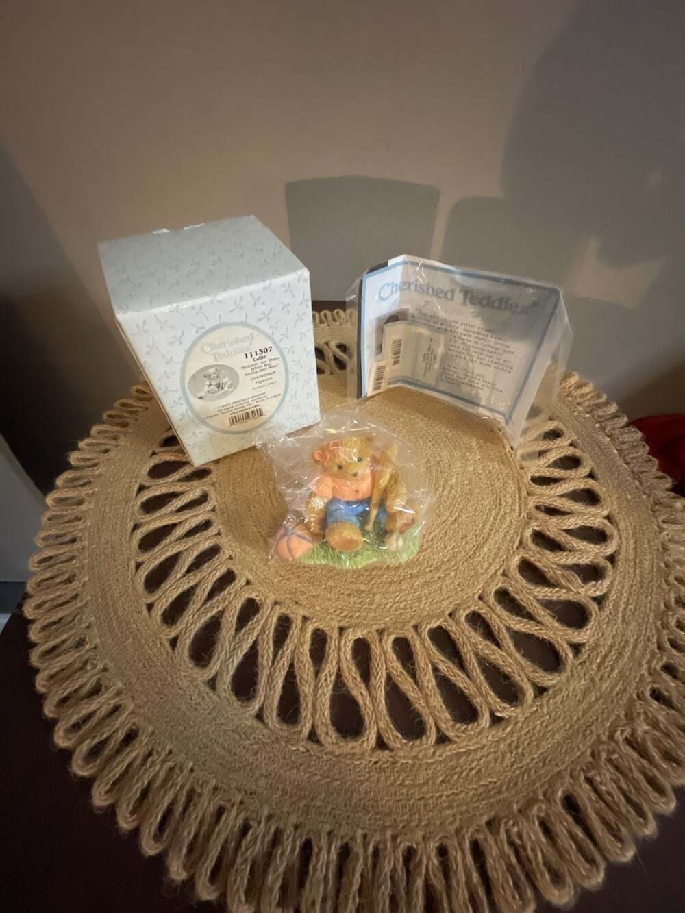 Cherished Teddies Callie Friends Are There When You Swing And Miss Figurine 1113